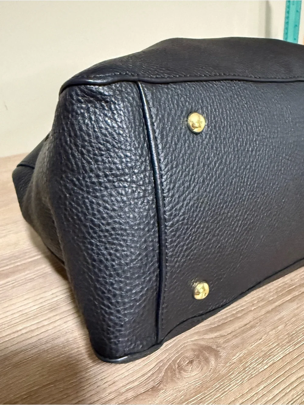 Mark & Graham Black Pebbled Leather Hobo Bag Gold Chain Shoulder Bag
